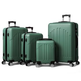 Vertical Stripe Four In One Suitcase (Color: Green)