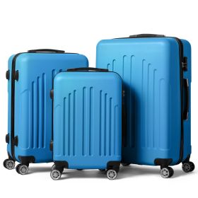 Three In One Suitcase, 20in, 24in, 28in (Color: Blue)