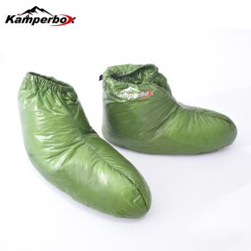 Kamperbox Down Slippers Down Socks Camping Down Boots Sleeping Bags Camping Down Socks AQ3 (Color: Green)