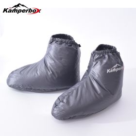 Kamperbox Down Slippers Down Socks Camping Down Boots Sleeping Bags Camping Down Socks AQ3 (Color: Grey)