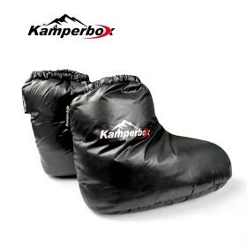 Kamperbox Down Slippers Down Socks Camping Down Boots Sleeping Bags Camping Down Socks AQ3 (Color: Black)